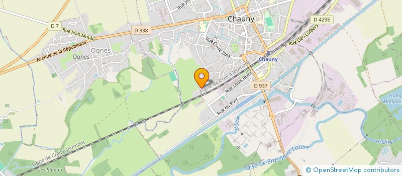 localisation de l'entreprise W.I.I HOLDING à CHAUNY