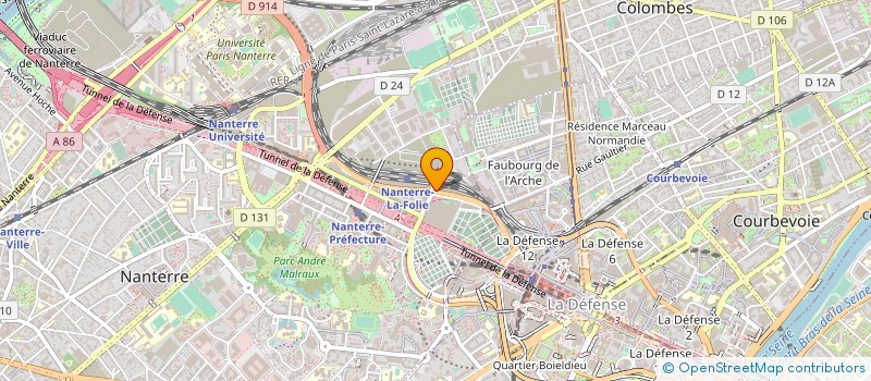 localisation de l'entreprise W-INDUSTRIE à NANTERRE