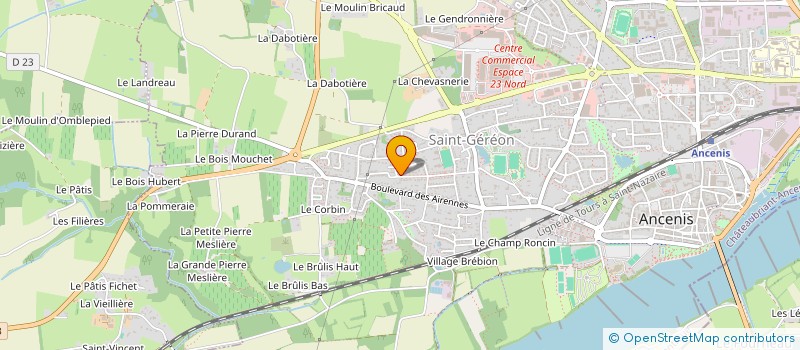 localisation de l'entreprise W INVEST  ANCENIS-SAINT-GEREON