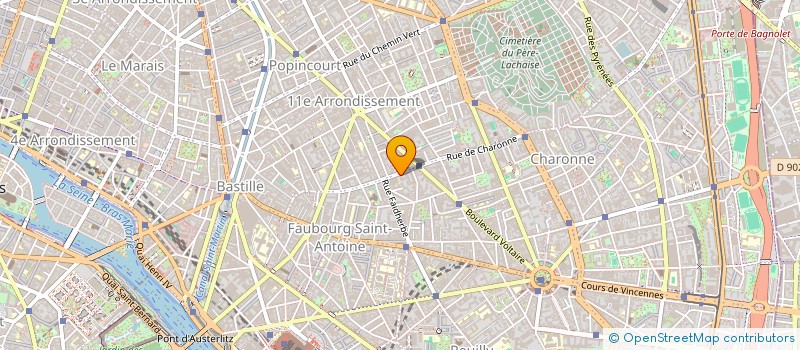 localisation de l'entreprise W.J.Y.  PARIS