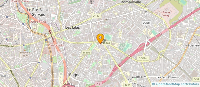 localisation de l'entreprise W.K.0. à BAGNOLET