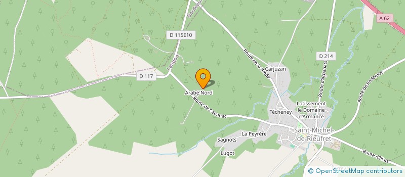 localisation de l'entreprise W.LEASE à SAINT-MICHEL-DE-RIEUFRET
