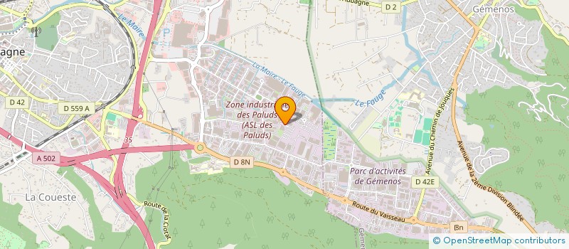 localisation de l'entreprise W.M.  AUBAGNE