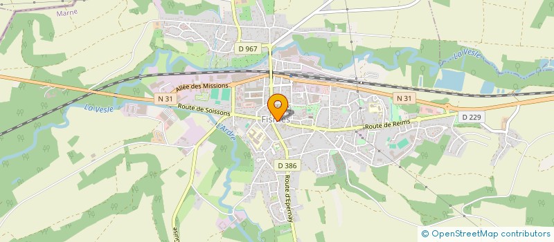 localisation de l'entreprise W&N BARBER SHOP  FISMES