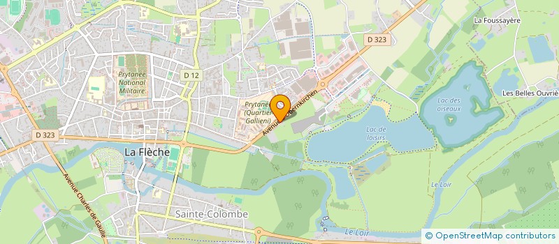 localisation de l'entreprise W.O. PROD.  LA FLECHE