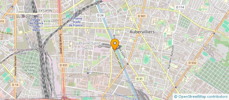 localisation de l'entreprise W.S.INTERNATIONAL  AUBERVILLIERS