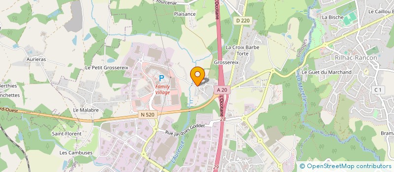 localisation de l'entreprise W.S.N. à LIMOGES