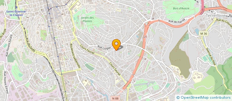 localisation de l'entreprise W.S. SERVICES  SAINT-ETIENNE