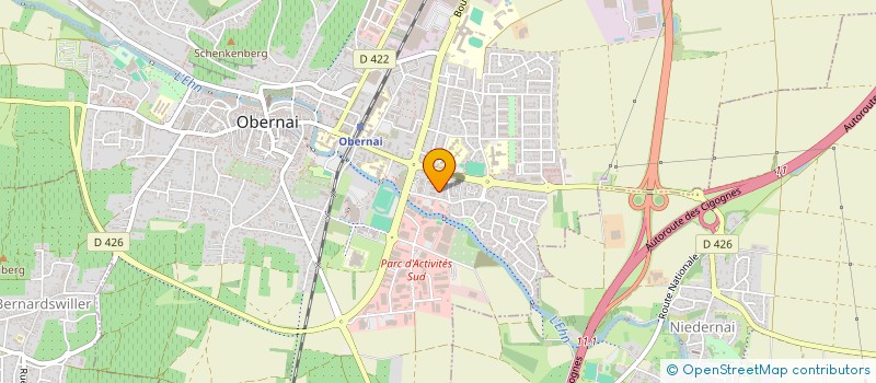 localisation de l'entreprise W2R  OBERNAI