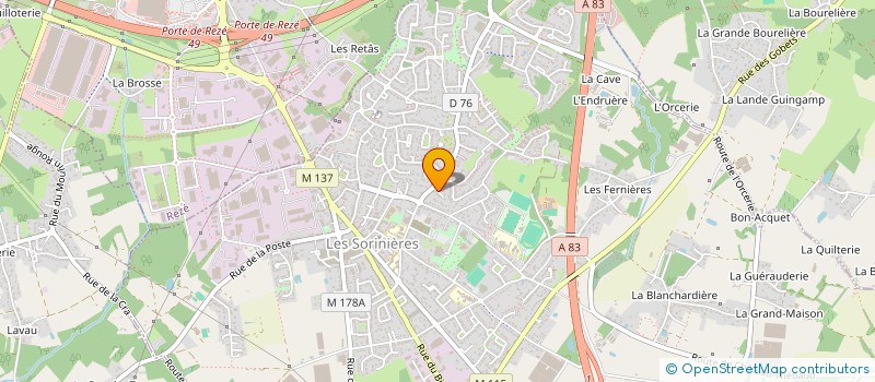 localisation de l'entreprise W3 PRODUCTION à LES SORINIERES