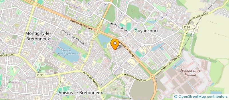 localisation de l'entreprise W4A à GUYANCOURT