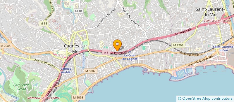 localisation de l'entreprise WA HOLDING à CAGNES-SUR-MER