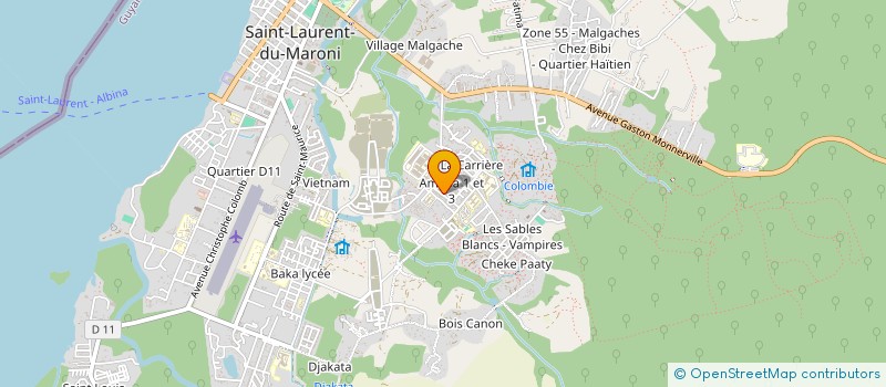 localisation de l'entreprise WAAKZAAM TRAVAUX PUBLICS LOCATION à SAINT-LAURENT-DU-MARONI