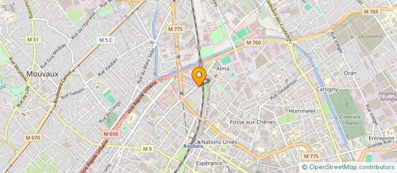 localisation de l'entreprise WABE à LILLE