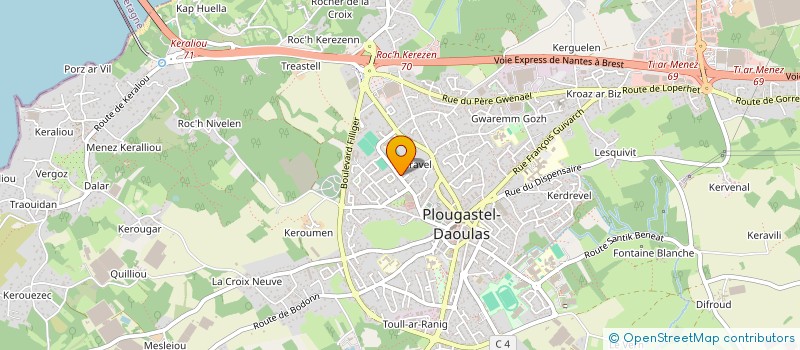 localisation de l'entreprise WAC  PLOUGASTEL-DAOULAS