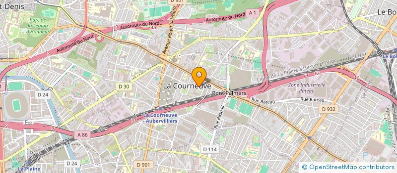 localisation de l'entreprise WAD'NEWS à LA COURNEUVE