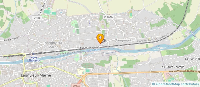 localisation de l'entreprise WADA à THORIGNY-SUR-MARNE