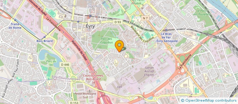 localisation de l'entreprise WAFA à EVRY-COURCOURONNES