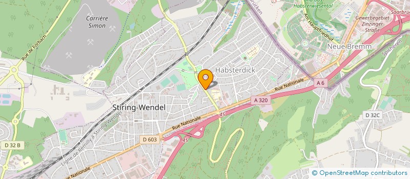 localisation de l'entreprise WAHLEN & SCHABBACH à STIRING-WENDEL