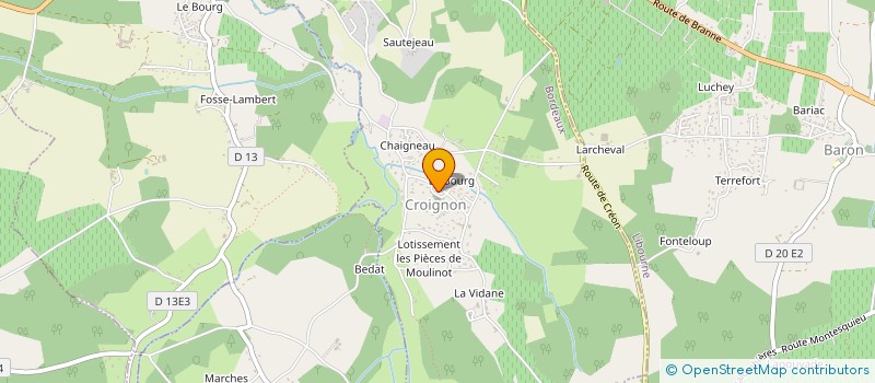 localisation de l'entreprise WAJUTSU DES COTEAUX BORDELAIS - W.C.B.  CROIGNON