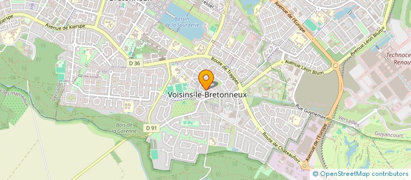localisation de l'entreprise WAKCOM à VOISINS-LE-BRETONNEUX