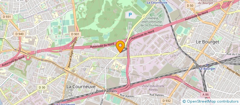localisation de l'entreprise WALDECK AUTO à LA COURNEUVE