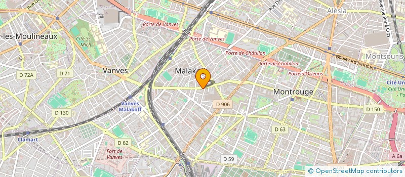 localisation de l'entreprise WALID  MALAKOFF