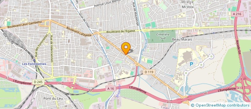 localisation de l'entreprise WALKOWIAK WILHELM  CALAIS