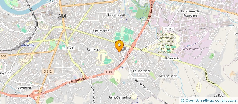 localisation de l'entreprise WALLABY à ALBI