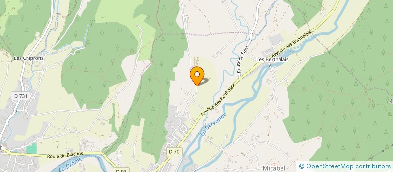 localisation de l'entreprise WALLAS IMMOBILIER  MIRABEL-ET-BLACONS