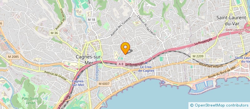 localisation de l'entreprise WALSAR à CAGNES-SUR-MER