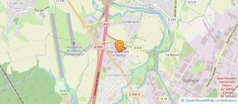 localisation de l'entreprise WALTER AUTOMOBILES à CHAMPFORGEUIL