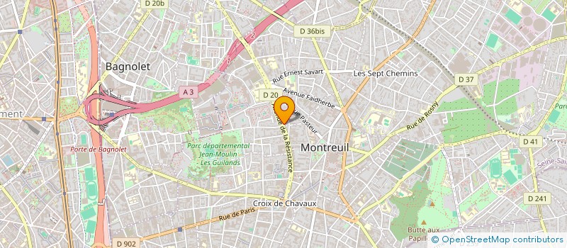 localisation de l'entreprise WAM - WE ARE MOBILE à MONTREUIL