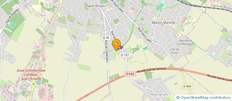 localisation de l'entreprise WAMB INVEST à CAMBRAI