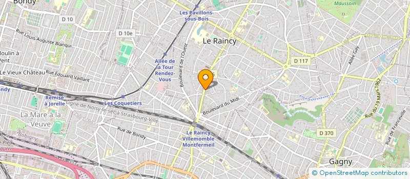 localisation de l'entreprise WANDA à LE RAINCY