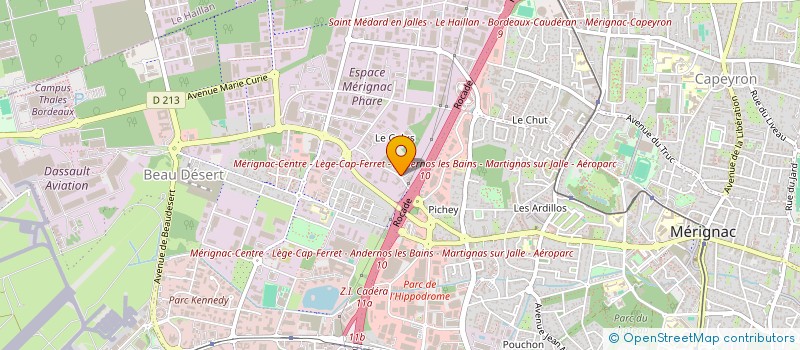 localisation de l'entreprise WANECQUE METAL & VERRE  MERIGNAC