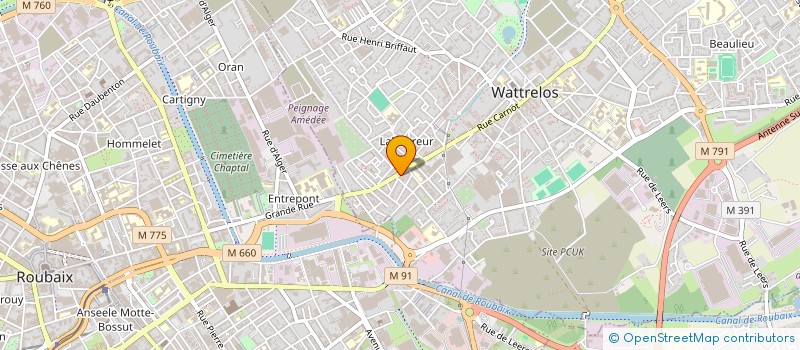 localisation de l'entreprise WANES à WATTRELOS