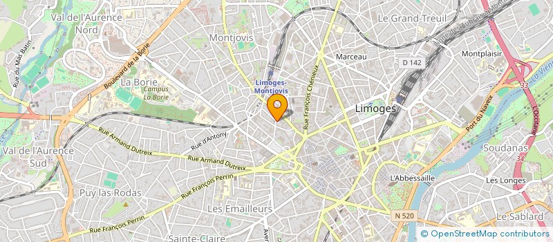 localisation de l'entreprise WARM UP à LIMOGES