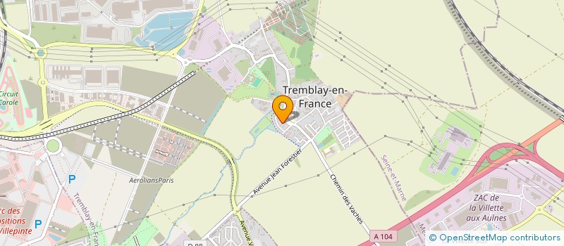 localisation de l'entreprise WARM'UP CAFE à TREMBLAY-EN-FRANCE