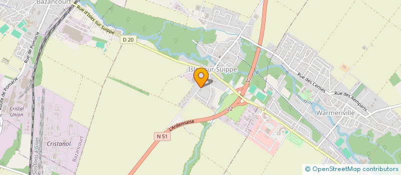 localisation de l'entreprise WARMERIVILLE TENNIS DE TABLE  WARMERIVILLE