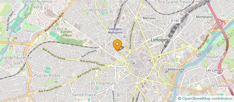 localisation de l'entreprise WARMUP à LIMOGES