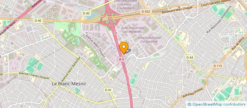 localisation de l'entreprise WARNER  LE BLANC-MESNIL
