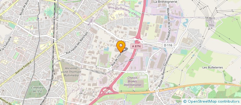 localisation de l'entreprise WARNER ELECTRIC (HOLDING)  SAINT-BARTHELEMY-D'ANJOU