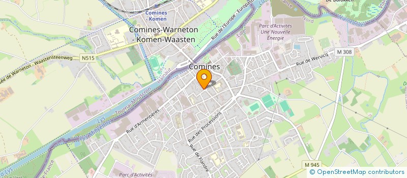 localisation de l'entreprise WAROT  COMINES