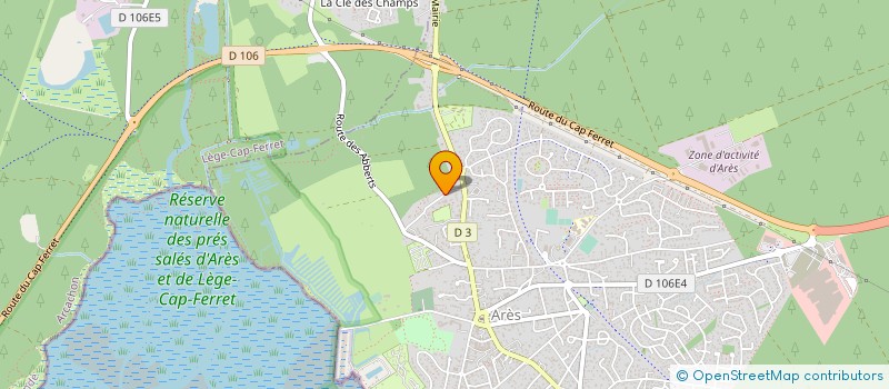 localisation de l'entreprise WASH FLEURANCE à ARES