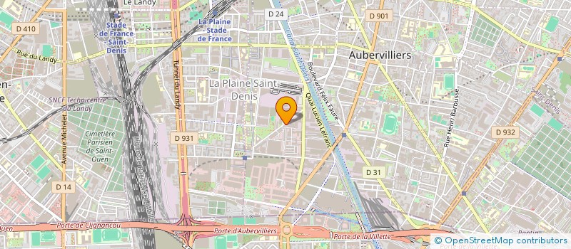 localisation de l'entreprise WASH SYSTEM à AUBERVILLIERS