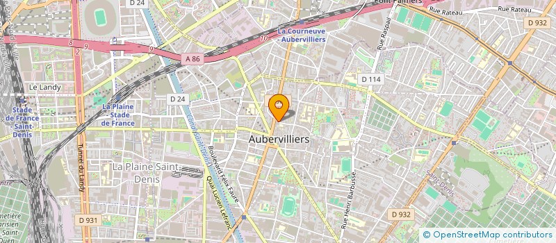 localisation de l'entreprise WASHING STONE à AUBERVILLIERS