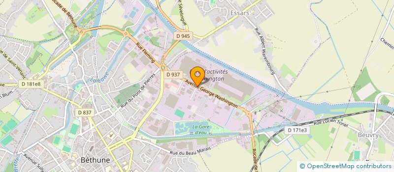 localisation de l'entreprise WASHINGTON  BETHUNE