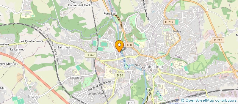 localisation de l'entreprise WASLAM  GUINGAMP