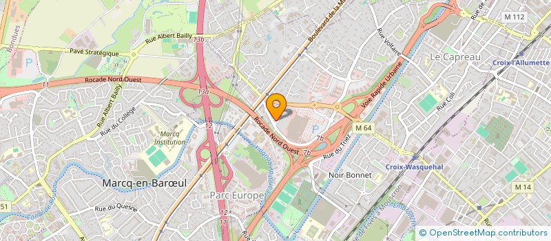 localisation de l'entreprise WASQUEHAL PATINAGE LILLE METROPOLE  WASQUEHAL